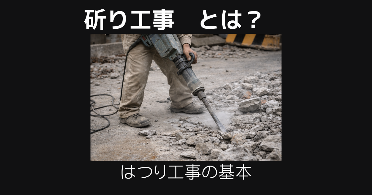 斫り工事とは